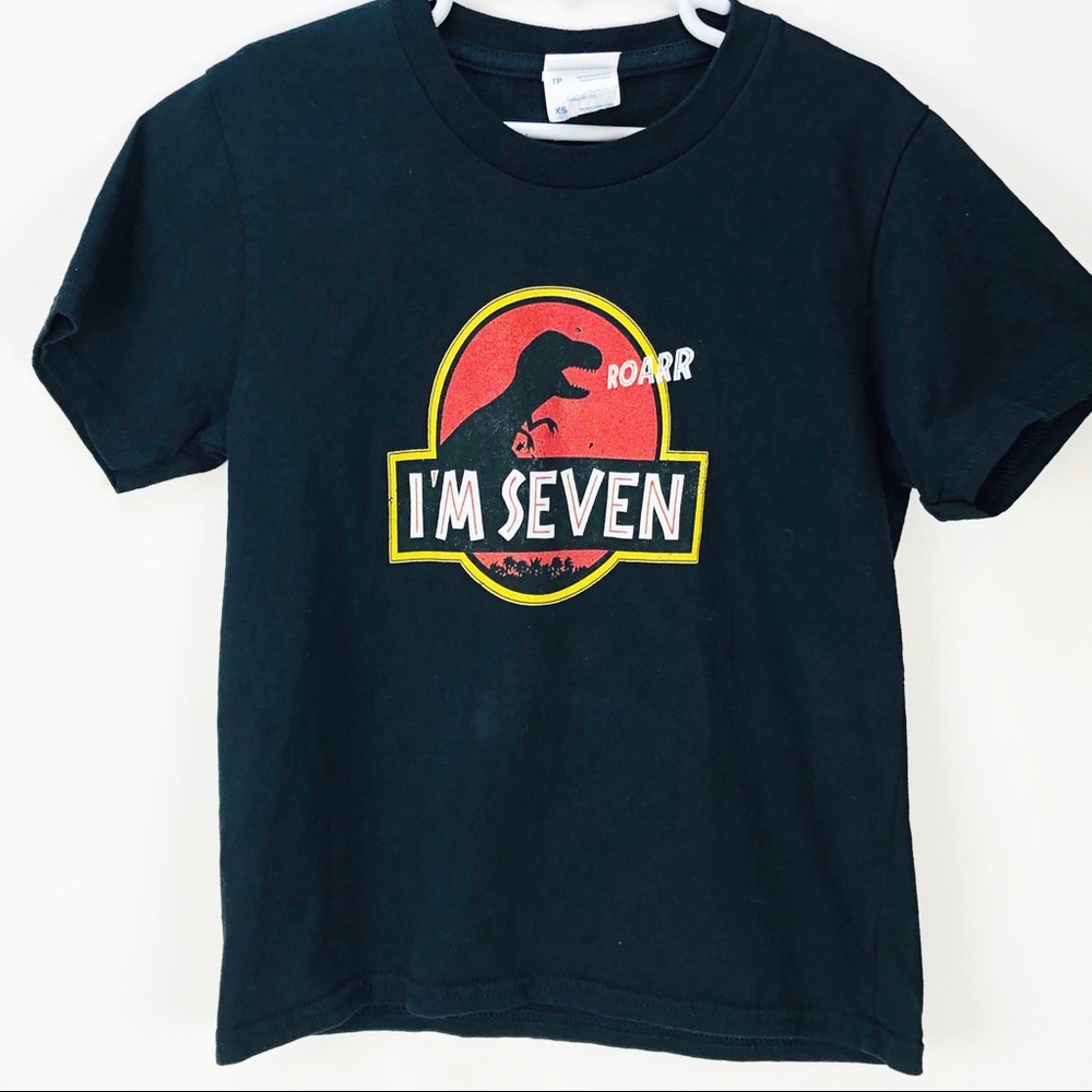 Boys Jurassic Park Birthday Shirt XS (5/6)
